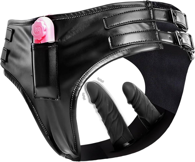 Strap-On Dildo Panties for Women (Vibrating, Adjustable)