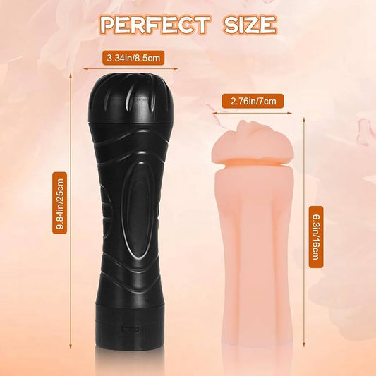 Realistic Pocket Pussy Masturbator (Dual Texture Channels)